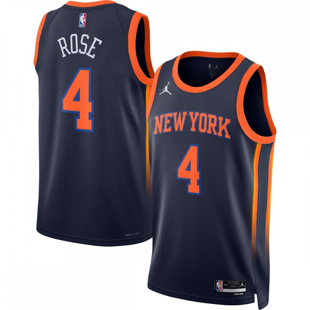 Derrick Rose New York Knicks Jordan Brand 2022/23 Statement Edition Swingman Jersey - Navy-Pro Kit Vault | Brand New 26/27 Sports Jerseys